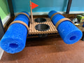Pool Noodle Float Raft with 3D Printed Cup Holders