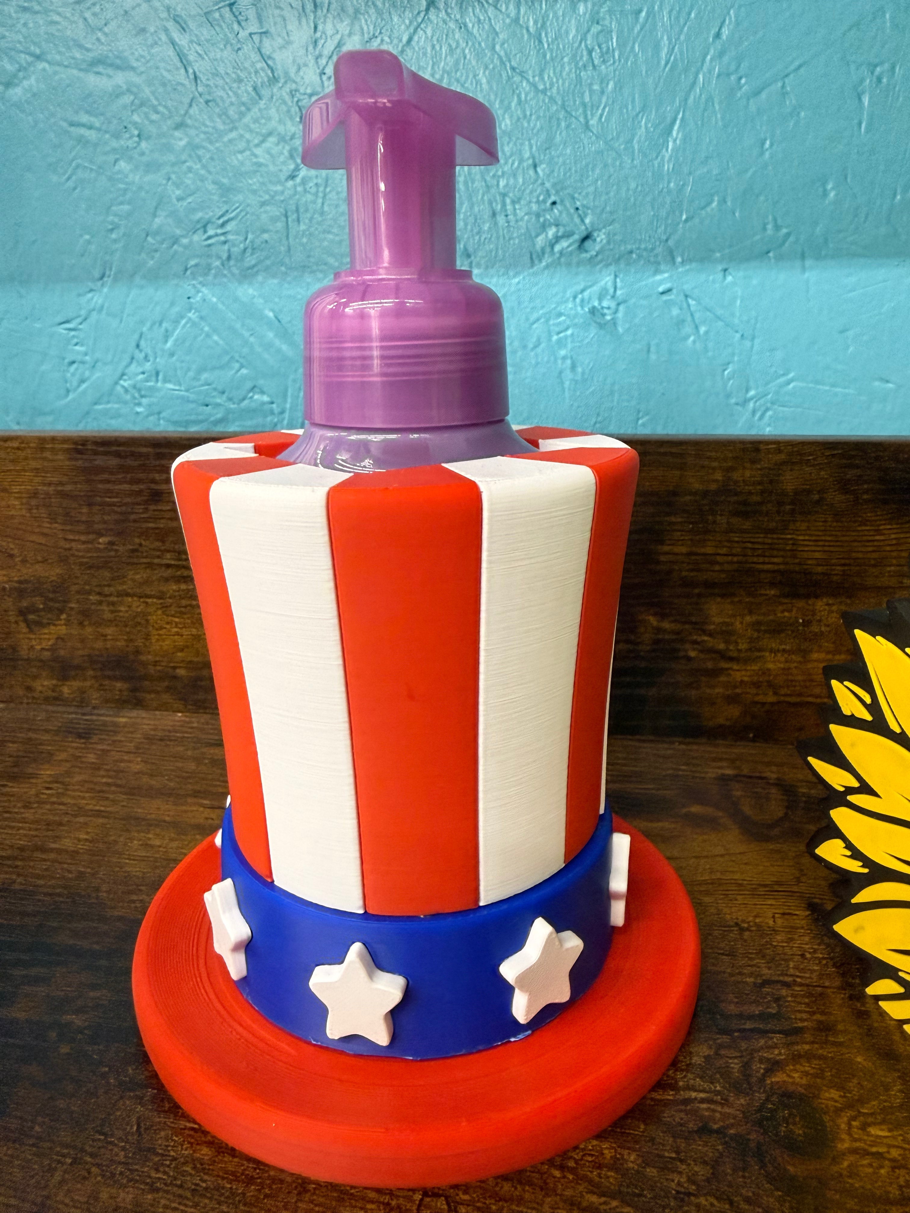 Uncle Sam Top Hat Soap Dispenser Holder